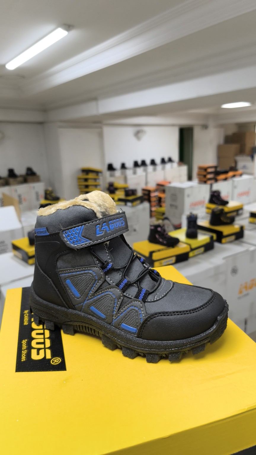 Black & Blue Kids Winter Boot