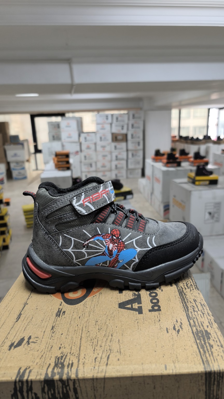 Grey Graphic Kids High-Top